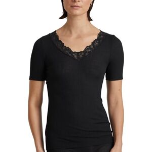 CALIDA Silky Wool Joy T-Shirt Damen, aus Wolle-Seide, Feinripp, temperaturausgleichend, geruchshemmend WS schwarz 36-38 CALIDA Silky Wool Joy T-Shirt Damen, aus Wolle-Seide, Feinripp, temperaturausgleichend, geruchshemmend WS schwarz 36-38