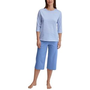 CALIDA Lovely Nights 3/4-Pyjama Damen, 100% Baumwolle, hautfreundlich, weich, pflegeleicht Hydrangea Blue 48-50 CALIDA Lovely Nights 3/4-Pyjama Damen, 100% Baumwolle, hautfreundlich, weich, pflegeleicht Hydrangea Blue 48-50