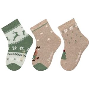 Sterntaler Kinder Socken Set 3er Pack – hautfreundliche Baumwollsöckchen – -weihnachtliche Motive – beige meliert, Größe 18 Sterntaler Kinder Socken Set 3er Pack – hautfreundliche Baumwollsöckchen – -weihnachtliche Motive – beige meliert, Größe 18