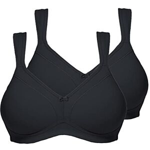Susa Damen Doppelpack BH, Schwarz, 90B EU Susa Damen Doppelpack BH, Schwarz, 90B EU