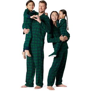 Amazon Essentials Damen Passende Weihnachts-Pyjama-Sets für die ganze Familie, Dunkles Smaragdgrün Marineblau Karomuster, S Amazon Essentials Damen Passende Weihnachts-Pyjama-Sets für die ganze Familie, Dunkles Smaragdgrün Marineblau Karomuster, S