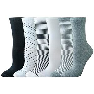 Amazon Essentials Damen Crew-Socken, Baumwolle, 6 Paar, Einfarbig/Mehrfarbig/Punkte/Thin Stripe, 36-39.5 Amazon Essentials Damen Crew-Socken, Baumwolle, 6 Paar, Einfarbig/Mehrfarbig/Punkte/Thin Stripe, 36-39.5