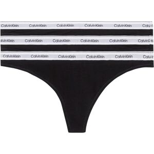 Calvin Damen 3er Pack Strings Thong Unterwäsche, Schwarz (Black/Black/Black), M Calvin Damen 3er Pack Strings Thong Unterwäsche, Schwarz (Black/Black/Black), M