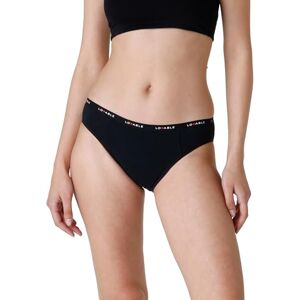 Lovable da Menstruationszyklus reichlich Fluss Period Panties Slip Damen (1er Pack), Schwarz+Logo, L Lovable da Menstruationszyklus reichlich Fluss Period Panties Slip Damen (1er Pack), Schwarz+Logo, L