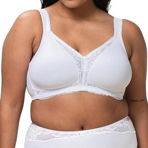 Triumph Damen Spitzen-BH Modern Lace+Cotton N, ohne Bügel, ohne Polsterung, Verstellbare Träger, 90D, Weiß Triumph Damen Spitzen-BH Modern Lace+Cotton N, ohne Bügel, ohne Polsterung, Verstellbare Träger, 90D, Weiß