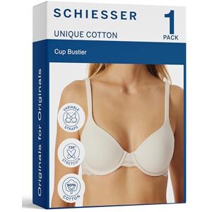 Schiesser Damen Bügel BH mit Schale und Spitze Unique Cotton Schiesser Damen Bügel BH mit Schale und Spitze Unique Cotton