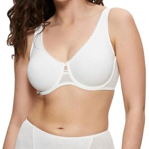 Triumph Damen Minimizer-BH Wild Rose Sensation W01, mit Bügel, ohne Polsterung, Verstellbare Träger, 75D, Silk White Triumph Damen Minimizer-BH Wild Rose Sensation W01, mit Bügel, ohne Polsterung, Verstellbare Träger, 75D, Silk White