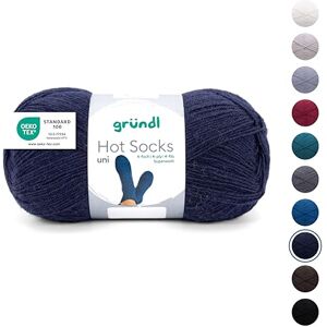120 Gründl Wolle Hot Socks uni 100 4-fach Sockenwolle für 1 Paar Socken Sockengarn Weich und hautfreundlich 75% Schurwolle, 25% Polyamid 1 Knäuel 100 g / 420 m Nadelstärke 2,5-3 marine 120 Gründl Wolle Hot Socks uni 100 4-fach Sockenwolle für 1 Paar Socken Sockengarn Weich und hautfreundlich 75% Schurwolle, 25% Polyamid 1 Knäuel 100 g / 420 m Nadelstärke 2,5-3 marine