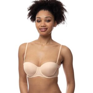 Dorina Damen Michelle Bügel-Bandeau-BH Leicht Gepolsterte, Geformte Körbchen, Mehrweg Verstellbare Träger, Transparente Träger Inklusive, Beige Dorina Damen Michelle Bügel-Bandeau-BH Leicht Gepolsterte, Geformte Körbchen, Mehrweg Verstellbare Träger, Transparente Träger Inklusive, Beige