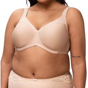 Triumph Damen Minimizer-BH Modern Soft+Cotton W01, mit Bügel, ohne Polsterung, Verstellbare Träger, 80C, Neutral Beige Triumph Damen Minimizer-BH Modern Soft+Cotton W01, mit Bügel, ohne Polsterung, Verstellbare Träger, 80C, Neutral Beige