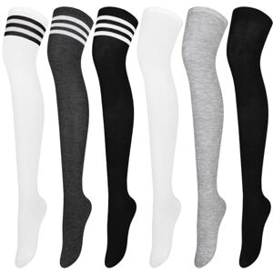 Aneco 6 Paar Overknee Oberschenkelsocken Kniehoch Warm Strumpf Frauen Stiefel Socken Beinwärmer Hohe Socken für Alltag, Cosplay, Gemischte Farbe a, One size Aneco 6 Paar Overknee Oberschenkelsocken Kniehoch Warm Strumpf Frauen Stiefel Socken Beinwärmer Hohe Socken für Alltag, Cosplay, Gemischte Farbe a, One size