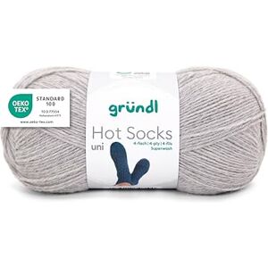Gründl Wolle Hot Socks uni 100 4-fach Sockenwolle für 1 Paar Socken Sockengarn Weich und hautfreundlich 75% Schurwolle, 25% Polyamid 1 Knäuel 100 g / 420 m Nadelstärke 2,5-3 kieselgrau Gründl Wolle Hot Socks uni 100 4-fach Sockenwolle für 1 Paar Socken Sockengarn Weich und hautfreundlich 75% Schurwolle, 25% Polyamid 1 Knäuel 100 g / 420 m Nadelstärke 2,5-3 kieselgrau