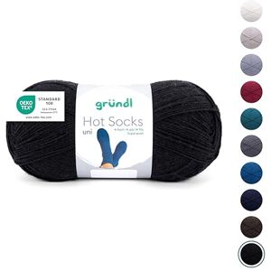 120 Gründl Wolle Hot Socks uni 100 4-fach Sockenwolle für 1 Paar Socken Sockengarn Weich und hautfreundlich 75% Schurwolle, 25% Polyamid 1 Knäuel 100 g / 420 m Nadelstärke 2,5-3 schwarz 120 Gründl Wolle Hot Socks uni 100 4-fach Sockenwolle für 1 Paar Socken Sockengarn Weich und hautfreundlich 75% Schurwolle, 25% Polyamid 1 Knäuel 100 g / 420 m Nadelstärke 2,5-3 schwarz