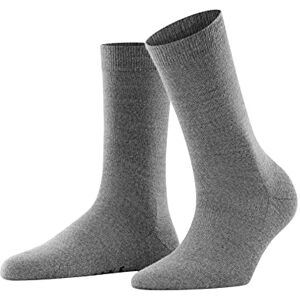 FALKE Damen Socken Softmerino W So Wolle Baumwolle einfarbig 1 Paar, Grau Light Grey Melange 3830, 39-40 FALKE Damen Socken Softmerino W So Wolle Baumwolle einfarbig 1 Paar, Grau Light Grey Melange 3830, 39-40