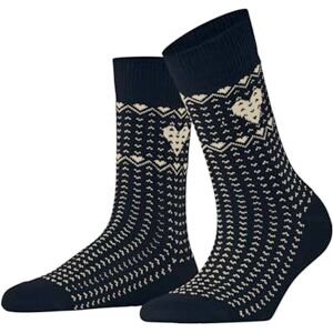 ESPRIT Damen Socken Norwegian Heart W So Baumwolle gemustert 1 Paar, Blau Marine 6120, 35-38 ESPRIT Damen Socken Norwegian Heart W So Baumwolle gemustert 1 Paar, Blau Marine 6120, 35-38