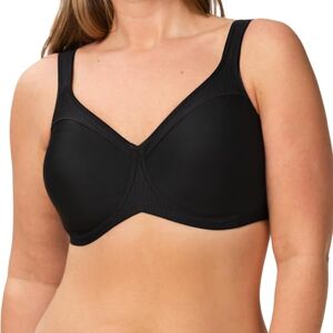Triumph Damen Minimizer-BH Modern Soft+Cotton W01, mit Bügel, ohne Polsterung, Verstellbare Träger, 90F, Schwarz Triumph Damen Minimizer-BH Modern Soft+Cotton W01, mit Bügel, ohne Polsterung, Verstellbare Träger, 90F, Schwarz