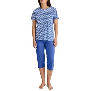 CALIDA Shell Nights 3/4-Pyjama, Schlafanzug Damen, weiche Qualität, elastischer Hosenbund, figurbetonte Passform Dazzling Blue 40-42 CALIDA Shell Nights 3/4-Pyjama, Schlafanzug Damen, weiche Qualität, elastischer Hosenbund, figurbetonte Passform Dazzling Blue 40-42