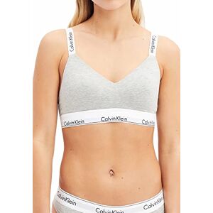 Calvin Damen BH Bralette Lightly Lined Vorgeformt, Grau (Grey Heather), L Calvin Damen BH Bralette Lightly Lined Vorgeformt, Grau (Grey Heather), L