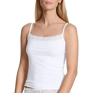 CALIDA Natural Comfort Lace Spaghetti-Top Damen, Funktionelles Spaghetti-Top mit Spitze am Ausschnitt, verstellbare Träger Weiss 48-50 CALIDA Natural Comfort Lace Spaghetti-Top Damen, Funktionelles Spaghetti-Top mit Spitze am Ausschnitt, verstellbare Träger Weiss 48-50