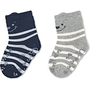 Sterntaler ABS Krabbelsocken Doppelpack Motiv Bär Baby Stoppersocken ABS-Motiv auf Spann und Sohle Krabbelsöckchen mit Innenfutter Baby und Kinderstrümpfe, marine, Größe 22 Sterntaler ABS Krabbelsocken Doppelpack Motiv Bär Baby Stoppersocken ABS-Motiv auf Spann und Sohle Krabbelsöckchen mit Innenfutter Baby und Kinderstrümpfe, marine, Größe 22