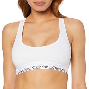 Calvin Damen BH Bralette Unlined Sport, Weiß (White), L Calvin Damen BH Bralette Unlined Sport, Weiß (White), L
