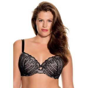 Dorina Damen Celine Leicht Gepolsterter Demi-BH – Bügel-BHS mit Geformten Cups, Florales Spitzendesign und Stützenden U-Rückenflügeln, Schwarz Dorina Damen Celine Leicht Gepolsterter Demi-BH – Bügel-BHS mit Geformten Cups, Florales Spitzendesign und Stützenden U-Rückenflügeln, Schwarz