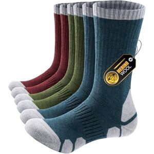 PULIOU Wandersocken Merino Socken Herren Damen, Outdoor & Trekking-Socken, Anti-Blasen, Gepolstert Arbeitssocken Laufsocken Sportsocken, Mehrfarbig 43-46 (3 Paar) PULIOU Wandersocken Merino Socken Herren Damen, Outdoor & Trekking-Socken, Anti-Blasen, Gepolstert Arbeitssocken Laufsocken Sportsocken, Mehrfarbig 43-46 (3 Paar)