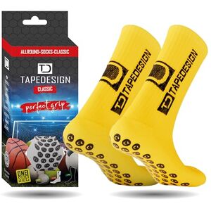 Tapedesign "Classic 1 Paar Rutschfeste Fußball Socken mit gummierten Noppen (Unisex) Fussball-Socken mit Grip für Damen & Herren Anti-Rutsch Fußballsocken Sportsocken atmungsaktiv Tapedesign "Classic 1 Paar Rutschfeste Fußball Socken mit gummierten Noppen (Unisex) Fussball-Socken mit Grip für Damen & Herren Anti-Rutsch Fußballsocken Sportsocken atmungsaktiv