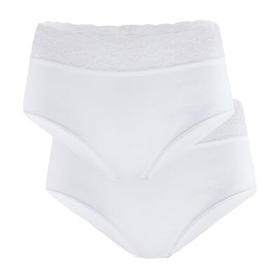 CALIDA Iconics Midi Slip Damen, im praktischen Doppelpack Weiss 36-38 CALIDA Iconics Midi Slip Damen, im praktischen Doppelpack Weiss 36-38
