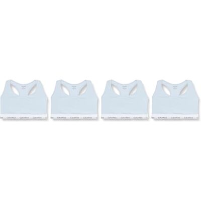 Calvin Damen Bralette mit Logobund, Blau (Plein Air), XL Calvin Damen Bralette mit Logobund, Blau (Plein Air), XL