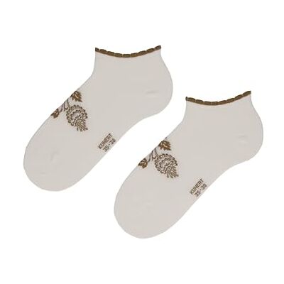 KUNERT Damen Sneaker Socken Romantic Ornament Blumenmuster White 0010 35-38 KUNERT Damen Sneaker Socken Romantic Ornament Blumenmuster White 0010 35-38
