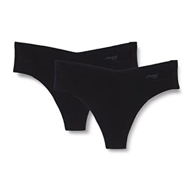 Sloggi Damen Unterhose Zero Modal 2.0 H Hipstring, Modal, 2-Pack, S, Schwarz Sloggi Damen Unterhose Zero Modal 2.0 H Hipstring, Modal, 2-Pack, S, Schwarz