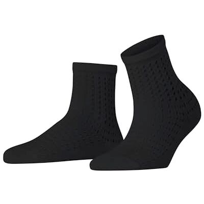 FALKE Damen Socken Beach Drop W Sso Baumwolle Leinen gemustert 1 Paar, Schwarz Black 3000, 35-38 FALKE Damen Socken Beach Drop W Sso Baumwolle Leinen gemustert 1 Paar, Schwarz Black 3000, 35-38