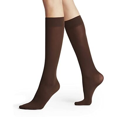 FALKE Damen Kniestrümpfe Pure Matt 50 DEN W Kh halb-blickdicht einfarbig 1 Paar, Braun Brenda 5179, 39-42 FALKE Damen Kniestrümpfe Pure Matt 50 DEN W Kh halb-blickdicht einfarbig 1 Paar, Braun Brenda 5179, 39-42