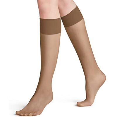 FALKE Damen Kniestrümpfe Pure Matt 20 DEN W Kh transparent einfarbig 1 Paar, Hautfarben Sun 4299, 39-42 FALKE Damen Kniestrümpfe Pure Matt 20 DEN W Kh transparent einfarbig 1 Paar, Hautfarben Sun 4299, 39-42