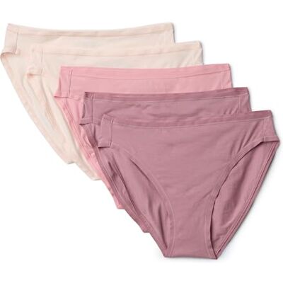 Amazon Essentials Damen Unterhosen aus Baumwoll-Stretch, Hoch Geschnittenes Bikini-Höschen, 10er Pack, Staubrosé/Rosé/Blassrosa, 44 Amazon Essentials Damen Unterhosen aus Baumwoll-Stretch, Hoch Geschnittenes Bikini-Höschen, 10er Pack, Staubrosé/Rosé/Blassrosa, 44