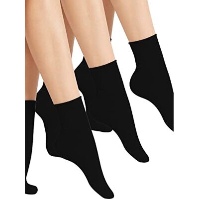 Golden Lady Damen Calzino Taglio Al Vivo. 3 Paia Sportsocken, Schwarz (Nero 099A), One size (Herstellergröße: Unica) Golden Lady Damen Calzino Taglio Al Vivo. 3 Paia Sportsocken, Schwarz (Nero 099A), One size (Herstellergröße: Unica)