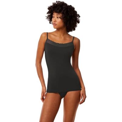 Triumph Damen Feel of Modal Spaghetti Top Shirt, SCHWARZ, M Triumph Damen Feel of Modal Spaghetti Top Shirt, SCHWARZ, M