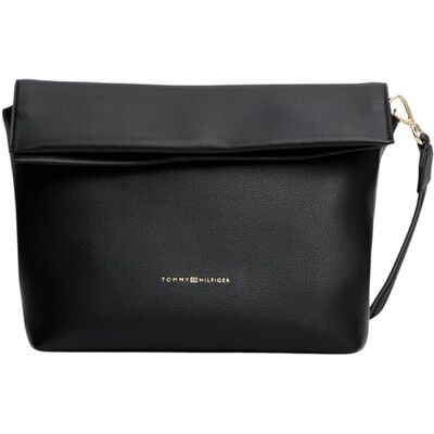 Tommy Hilfiger Damen Th Logotape Med Crossover Aw0aw17692, Einheitsgröße, Schwarz (Schwarz), One Size Tommy Hilfiger Damen Th Logotape Med Crossover Aw0aw17692, Einheitsgröße, Schwarz (Schwarz), One Size