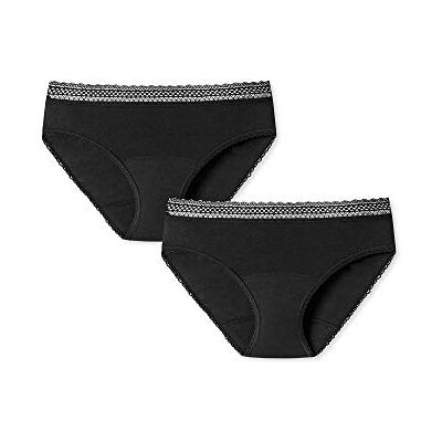 Schiesser Damen 2 Pack Menstruationswäsche/Periodenslip auslaufsicher Secret Care Schiesser Damen 2 Pack Menstruationswäsche/Periodenslip auslaufsicher Secret Care