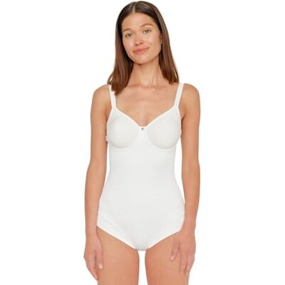 Susa Body mit Bügel I Catania 6552 I 75A ivory I Figurformender Body für Damen aus atmungsaktivem Spacer Material I Formt Taille, Bauch & Po I Unsichtbar unter Kleidung Susa Body mit Bügel I Catania 6552 I 75A ivory I Figurformender Body für Damen aus atmungsaktivem Spacer Material I Formt Taille, Bauch & Po I Unsichtbar unter Kleidung