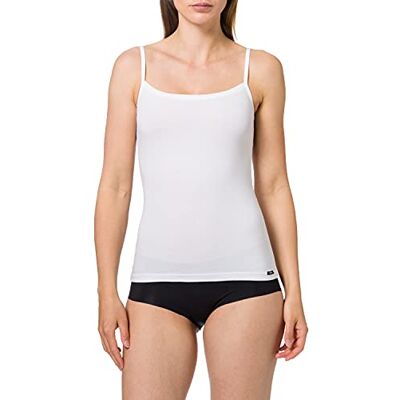 Skiny Damen Dames katoen essentials Spaghettishirt, Weiß, 36 EU Skiny Damen Dames katoen essentials Spaghettishirt, Weiß, 36 EU