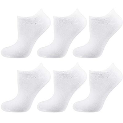 Nur Die 6er Pack Sneaker Socken aus weicher & atmungsaktiver Baumwolle Kurzzsocken Damen, weiss, 39-42 Nur Die 6er Pack Sneaker Socken aus weicher & atmungsaktiver Baumwolle Kurzzsocken Damen, weiss, 39-42