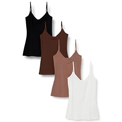 Amazon Essentials Damen Slim Fit Camisole V-Ausschnitt Tank Top mit Spaghettiträgern für Alltag Amazon Essentials Damen Slim Fit Camisole V-Ausschnitt Tank Top mit Spaghettiträgern für Alltag