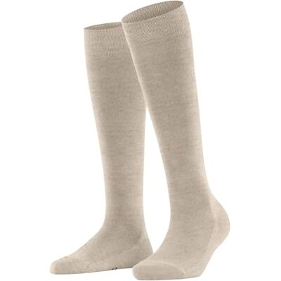FALKE Damen Kniestrümpfe Family W Kh nachhaltige Baumwolle lang einfarbig 1 Paar, Beige Linen Melange 4541, 35-38 FALKE Damen Kniestrümpfe Family W Kh nachhaltige Baumwolle lang einfarbig 1 Paar, Beige Linen Melange 4541, 35-38