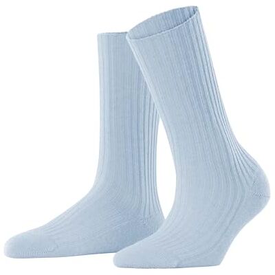 FALKE Damen Socken Cosy Wool Boot W So Wolle Kaschmir einfarbig 1 Paar, Blau Light Blue 6594, 35-38 FALKE Damen Socken Cosy Wool Boot W So Wolle Kaschmir einfarbig 1 Paar, Blau Light Blue 6594, 35-38