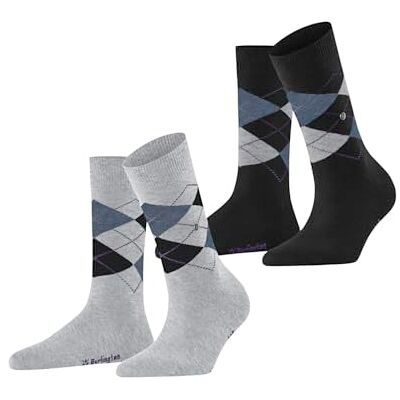 Burlington Damen Everyday Argyle Socken Baumwolle atmungsaktiv Burlington Damen Everyday Argyle Socken Baumwolle atmungsaktiv