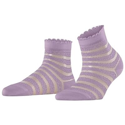 FALKE Damen Socken Border Lace W So Baumwolle gemustert 1 Paar, Lila Misty 8972, 41-42 FALKE Damen Socken Border Lace W So Baumwolle gemustert 1 Paar, Lila Misty 8972, 41-42
