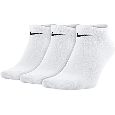 NIKE Unisex-Erwachsene Socken 3 Paar Value No Show, Weiß, XL (46-50), SX2554-101 NIKE Unisex-Erwachsene Socken 3 Paar Value No Show, Weiß, XL (46-50), SX2554-101