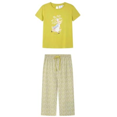 Women'secret Capri Multilicense Nostalgia Petter Rabbit Pyjama für Damen, Kaki, 36 Women'secret Capri Multilicense Nostalgia Petter Rabbit Pyjama für Damen, Kaki, 36